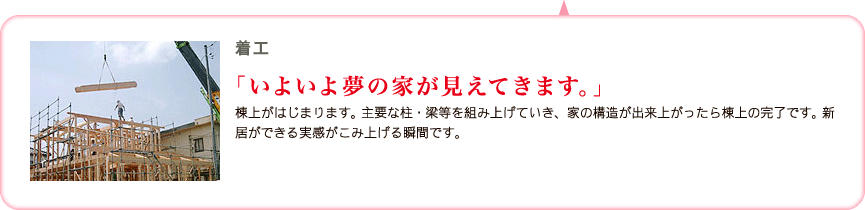 いよいよ夢の家が見えてきます